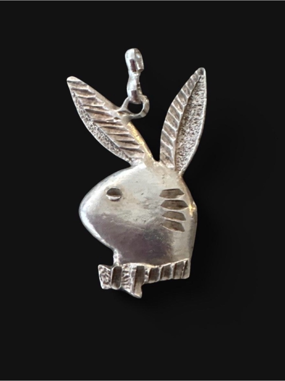 Rare VTG Sterling Silver Playboy Bunny Pendant Charm